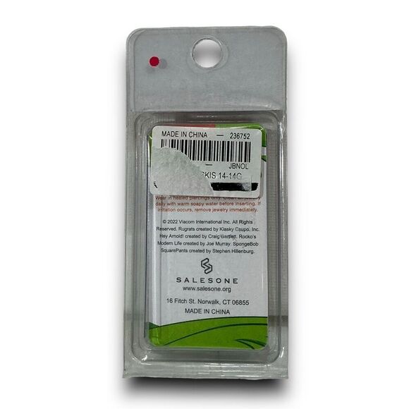 Nickelodeon Real Monsters Aaaah Ickis 14 Gauge 316L Belly Button Navel Ring - Picture 5 of 8